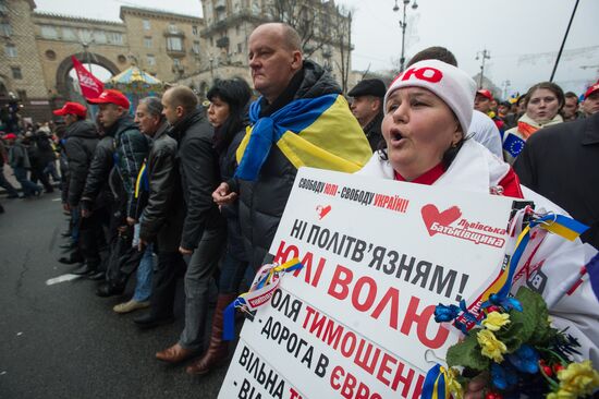 For a European Ukraine rally in Kiev