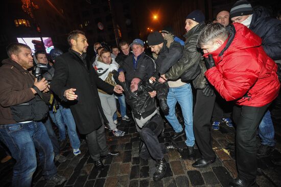 Rally of supporters for Ukraine's European integration in Kiev