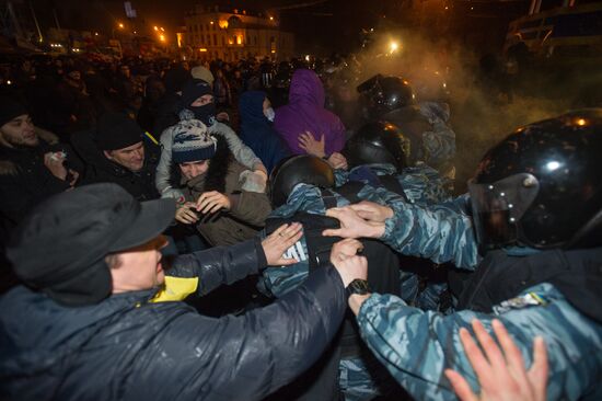 Rally of supporters for Ukraine's European integration in Kiev