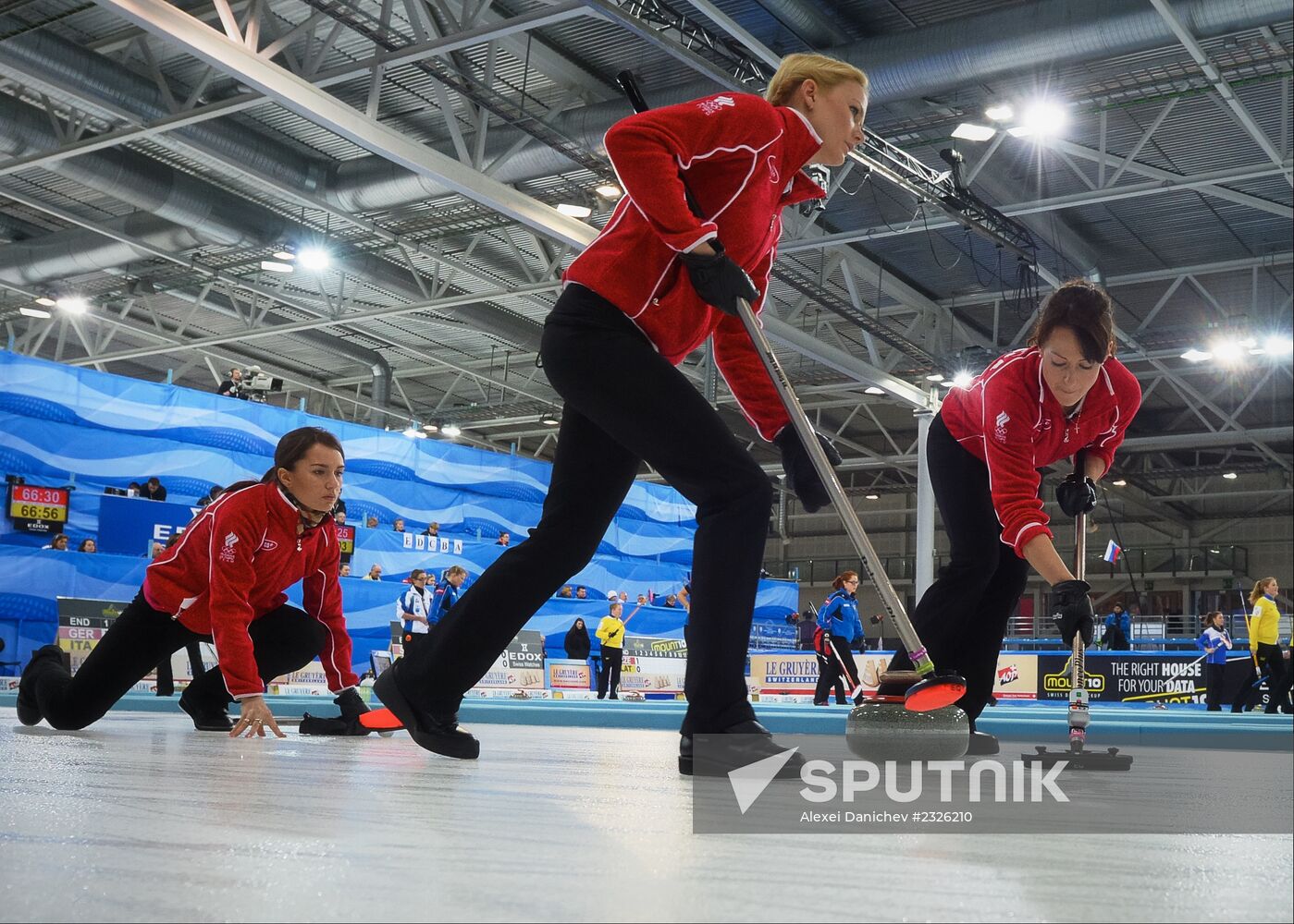 European Curling Championships. Day Three