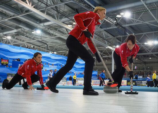 European Curling Championships. Day Three