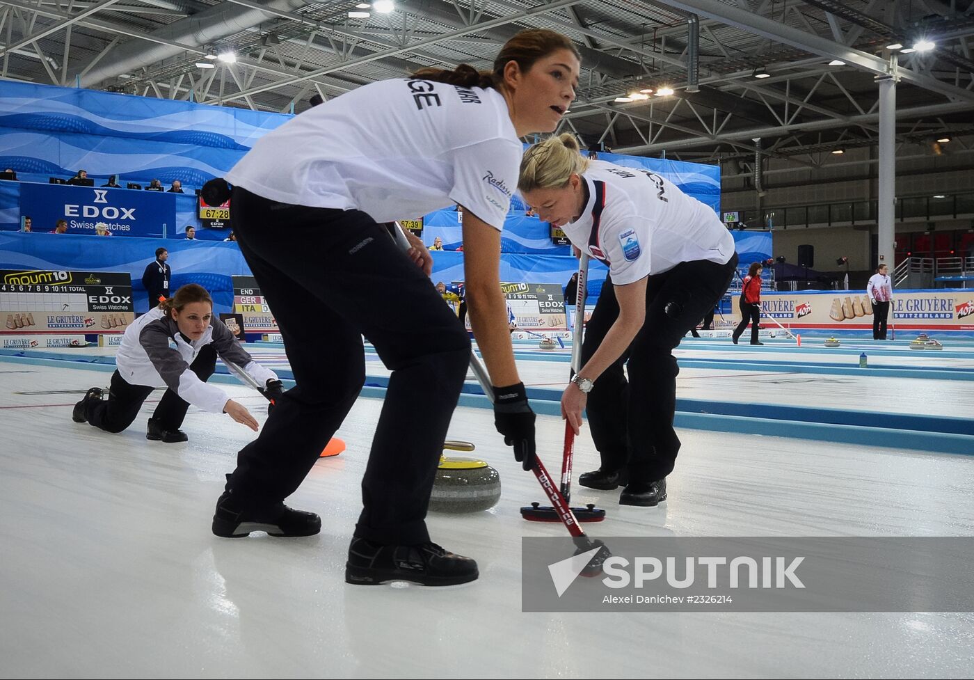 European Curling Championships. Day Three