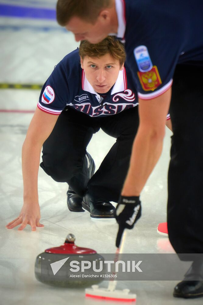 European Curling Championships. Day Three