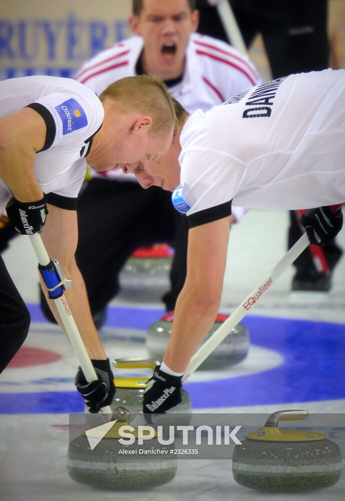 European Curling Championships. Day Three