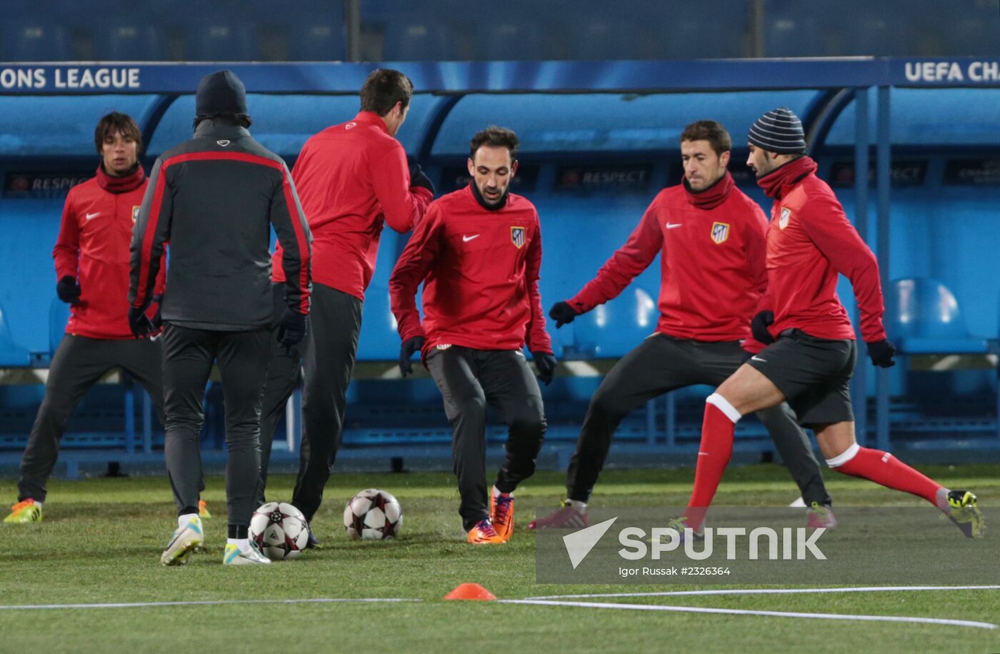 Football. Training session of Atlético de Madrid