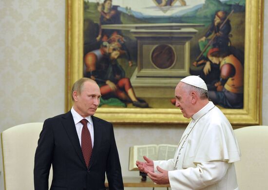 Vladimir Putin visits the Vatican