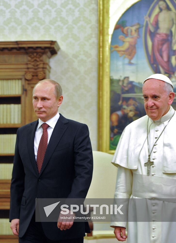 Vladimir Putin visits the Vatican