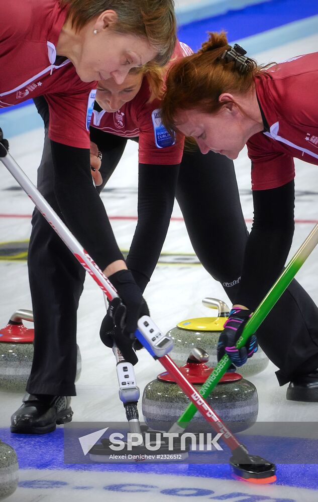 European Curling Championships. Day Three