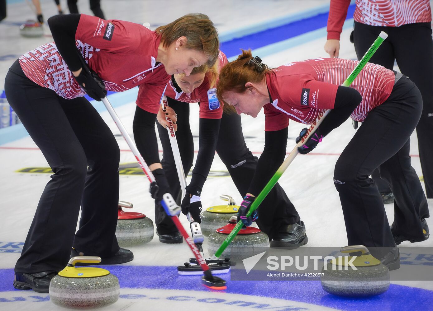 European Curling Championships. Day Three