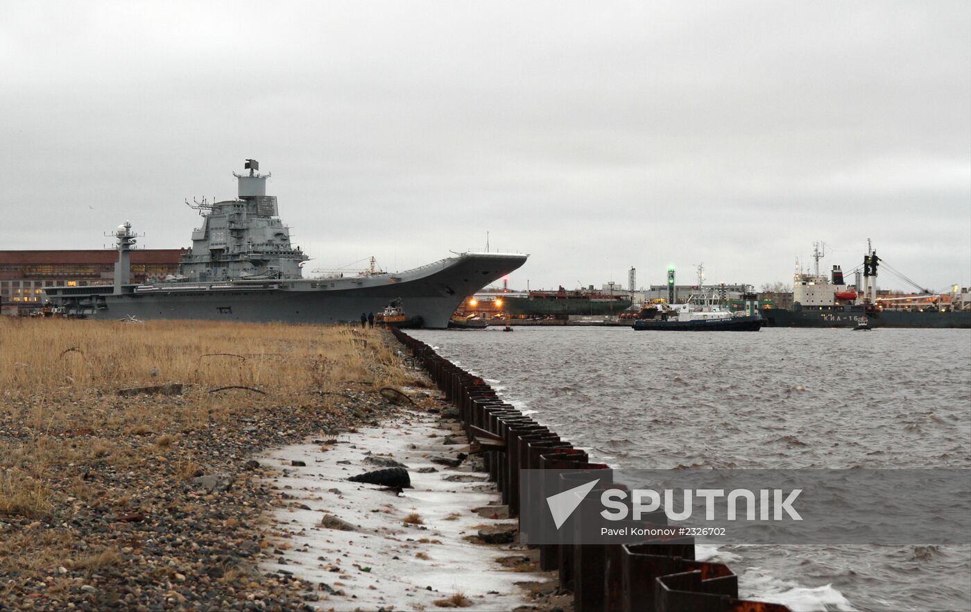 Indian Vikramaditya aircraft carrier leaves Severodvinsk