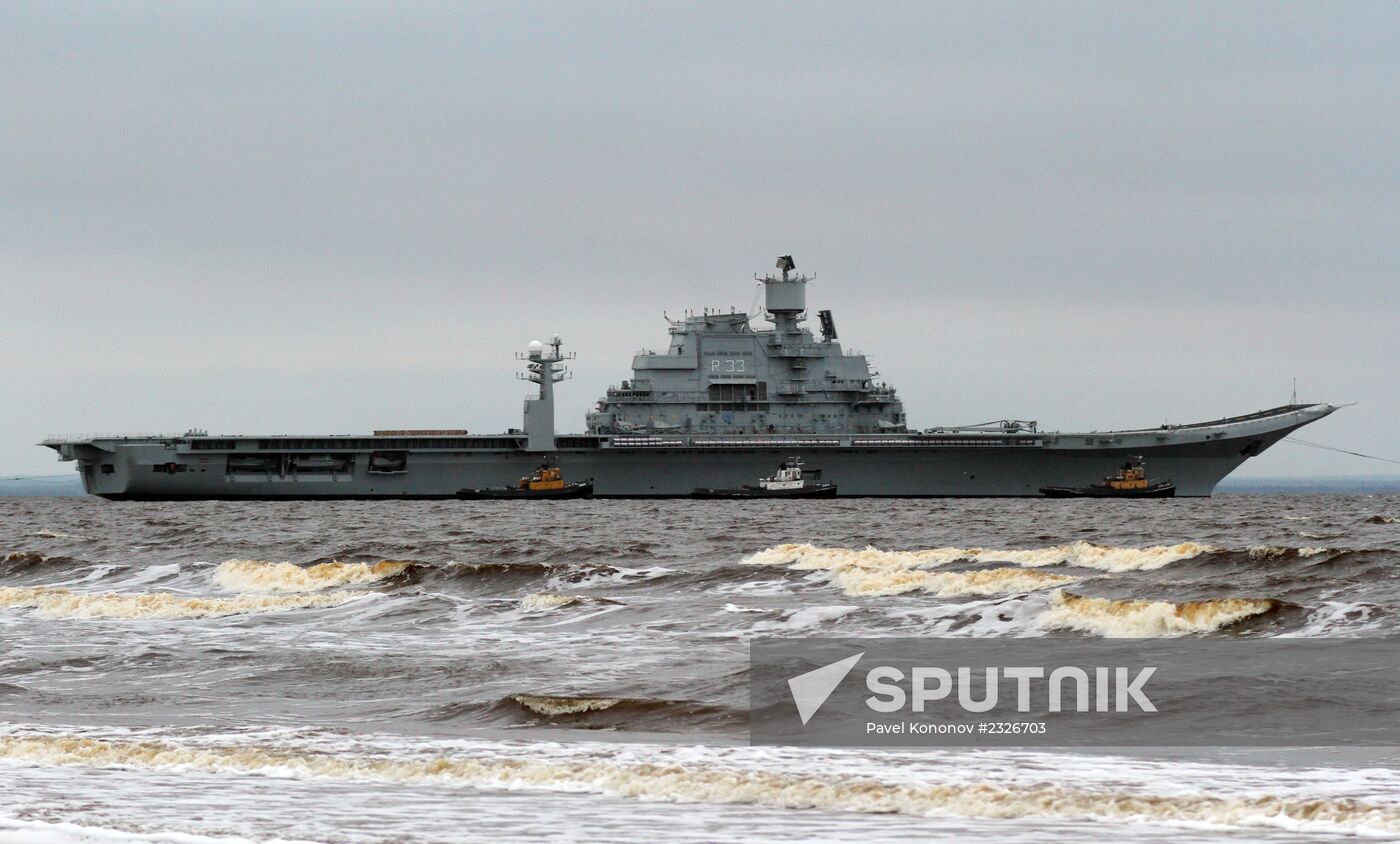 Indian Vikramaditya aircraft carrier leaves Severodvinsk