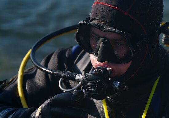 Diving at Lake Baikal