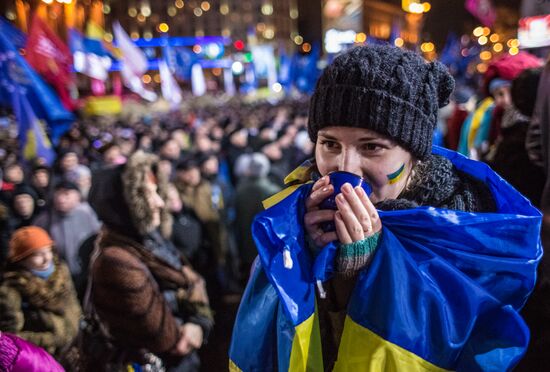 Riots in Ukraine after government refusal to join EU