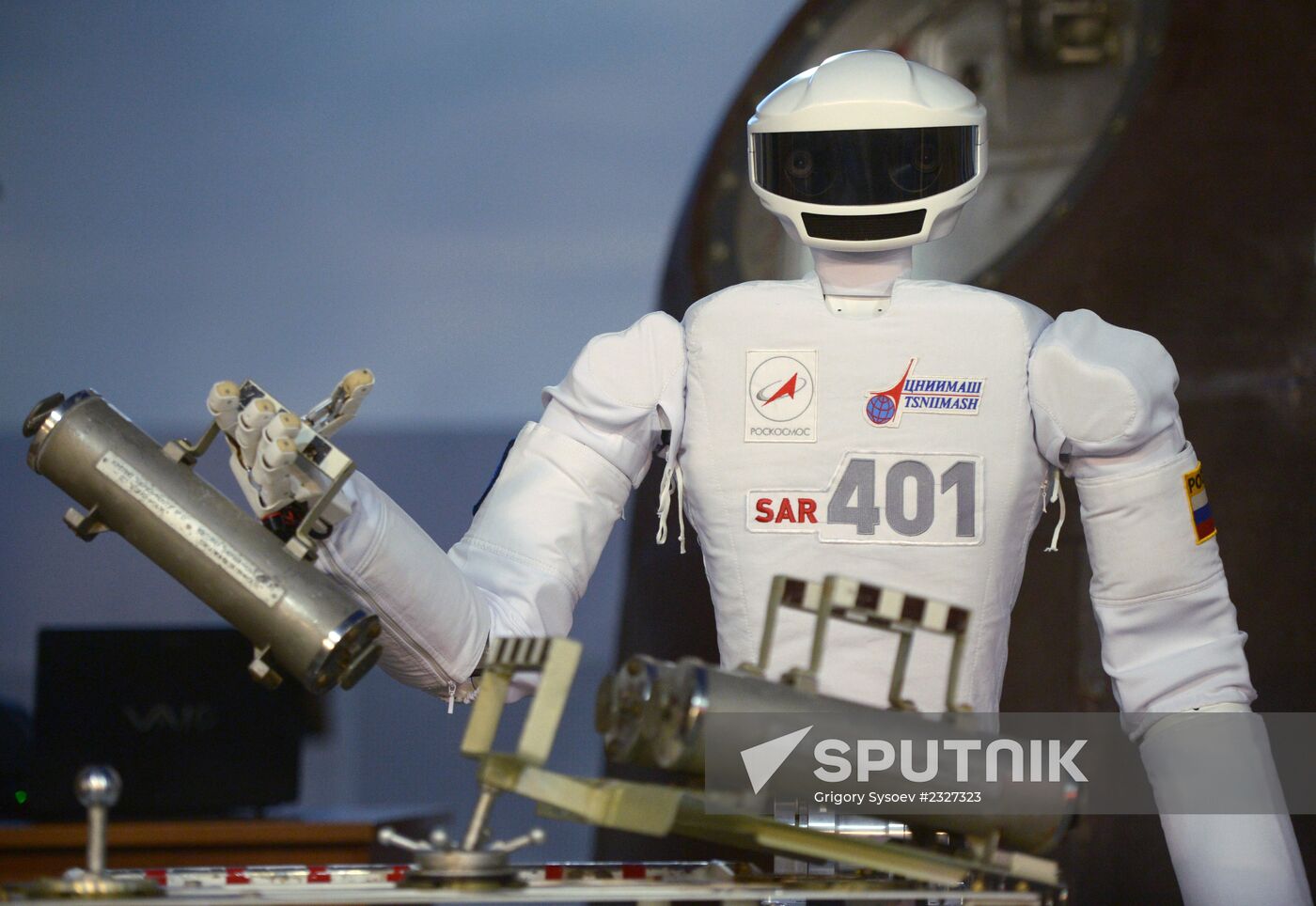 Russian cosmonaut robot displayed at Cosmonauts Training Center