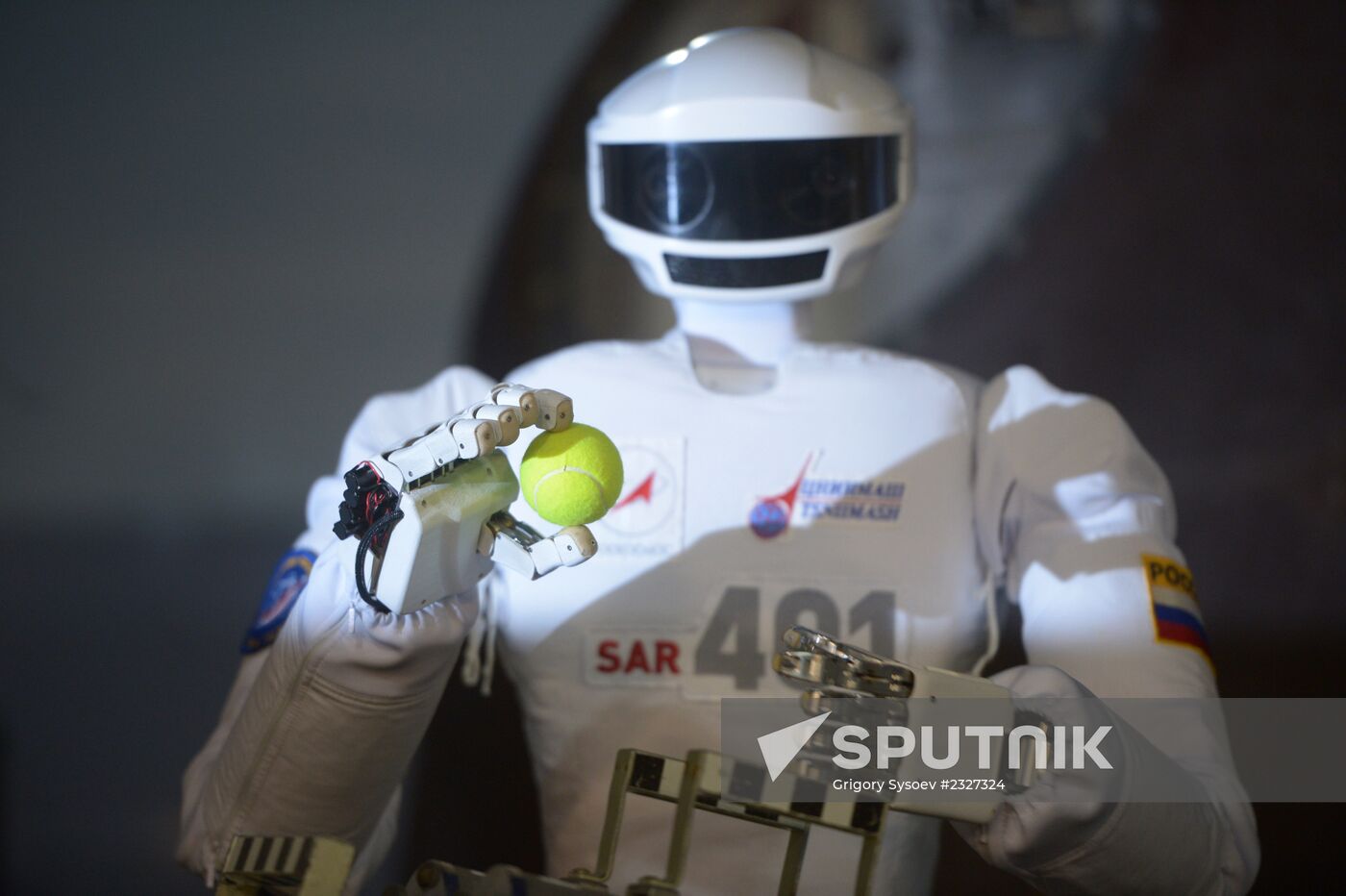 Russian cosmonaut robot displayed at Cosmonauts Training Center