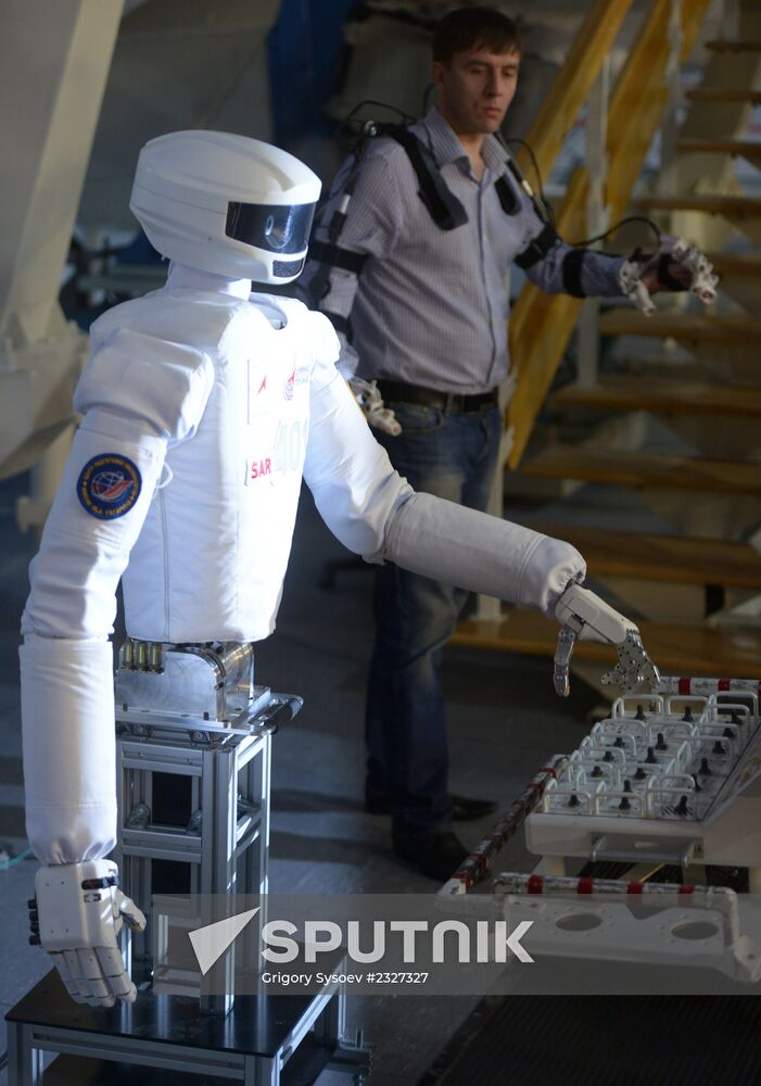 Russian cosmonaut robot displayed at Cosmonauts Training Center