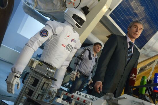 Russian cosmonaut robot displayed at Cosmonauts Training Center