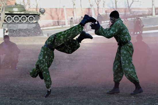 Celebration of Naval Infantry Day at Pacific Fleet