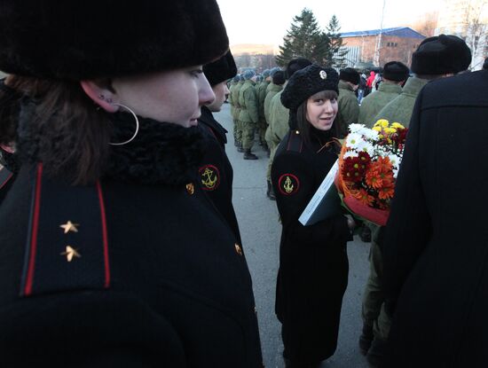 Celebrating Marine Corps Day at Russia's Pacific Fleet