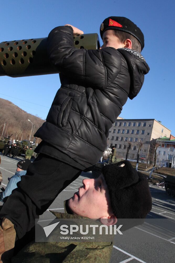 Celebration of Naval Infantry Day at Pacific Fleet