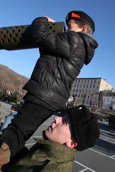 Celebration of Naval Infantry Day at Pacific Fleet