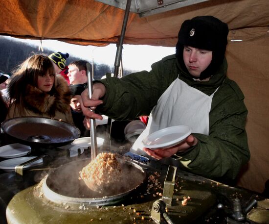 Celebrating Marine Corps Day at Russia's Pacific Fleet