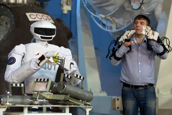 Russian cosmonaut robot displayed at Cosmonauts Training Center