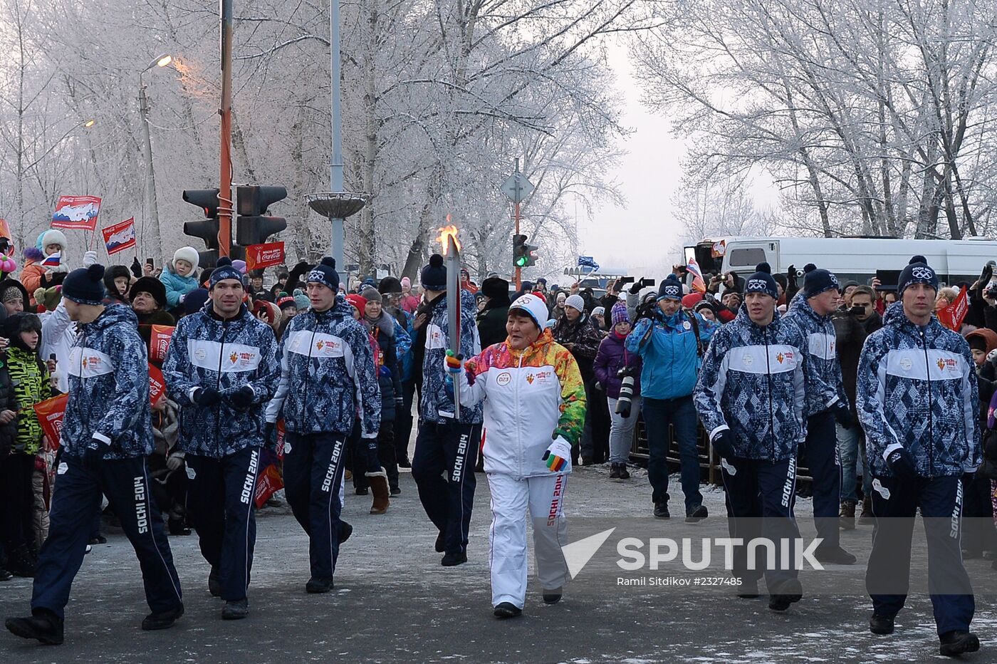 Olympic torch relay. Khakassia