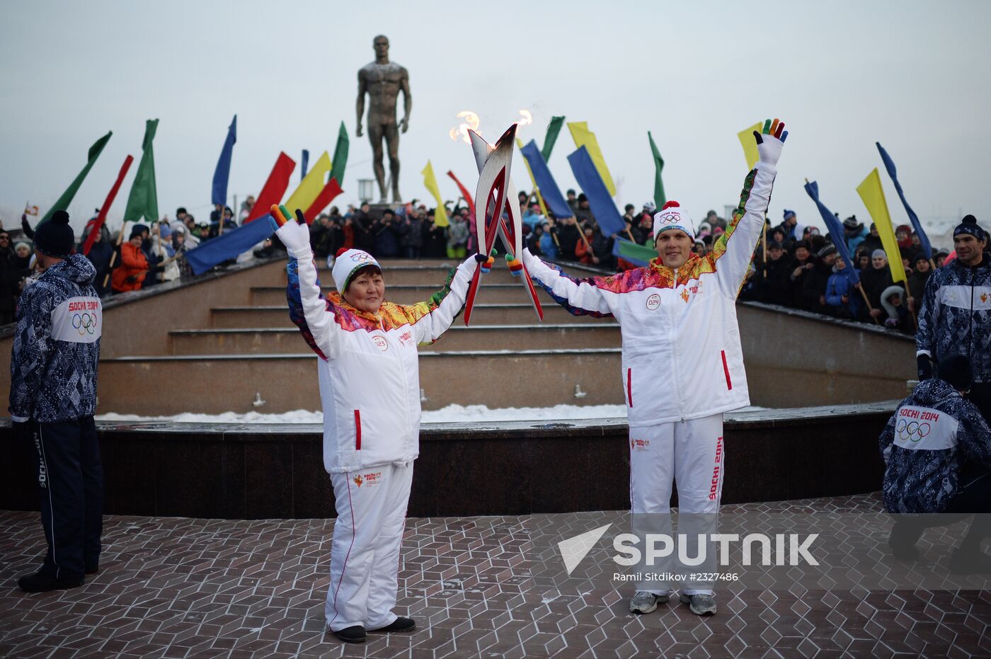Olympic torch relay. Khakassia