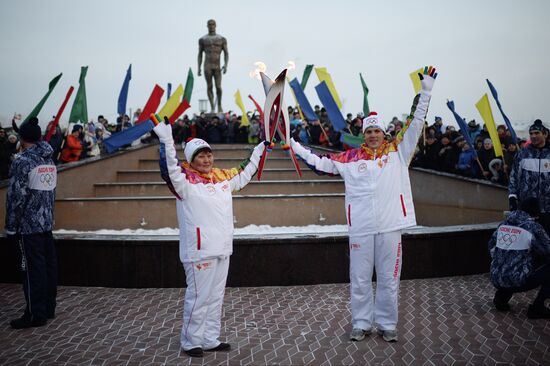 Olympic torch relay. Khakassia