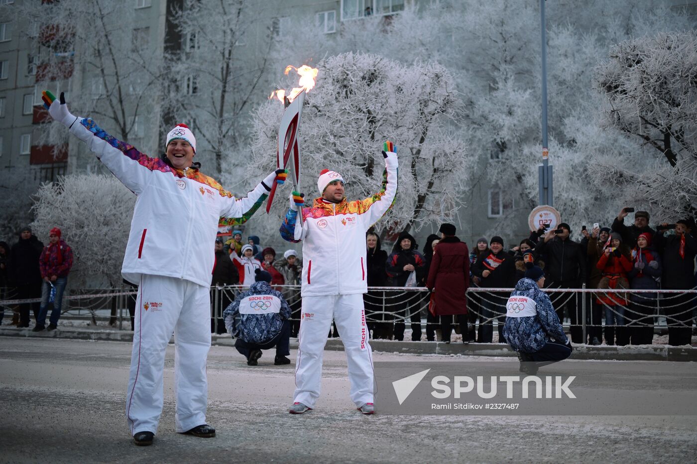 Olympic torch relay. Khakassia