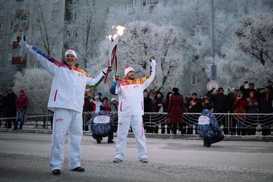 Olympic torch relay. Khakassia