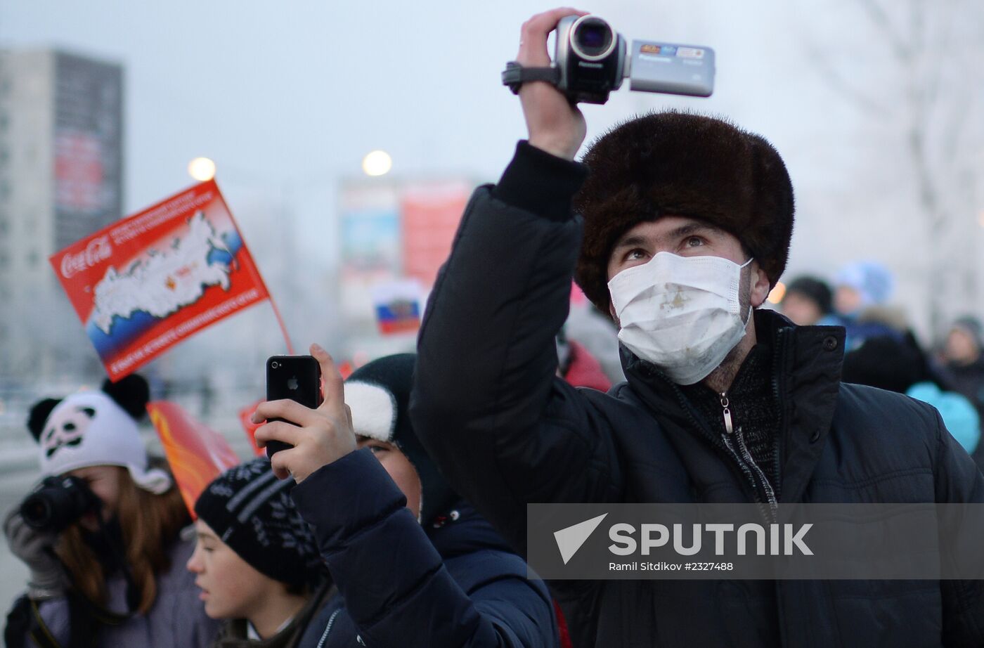 Olympic torch relay. Khakassia