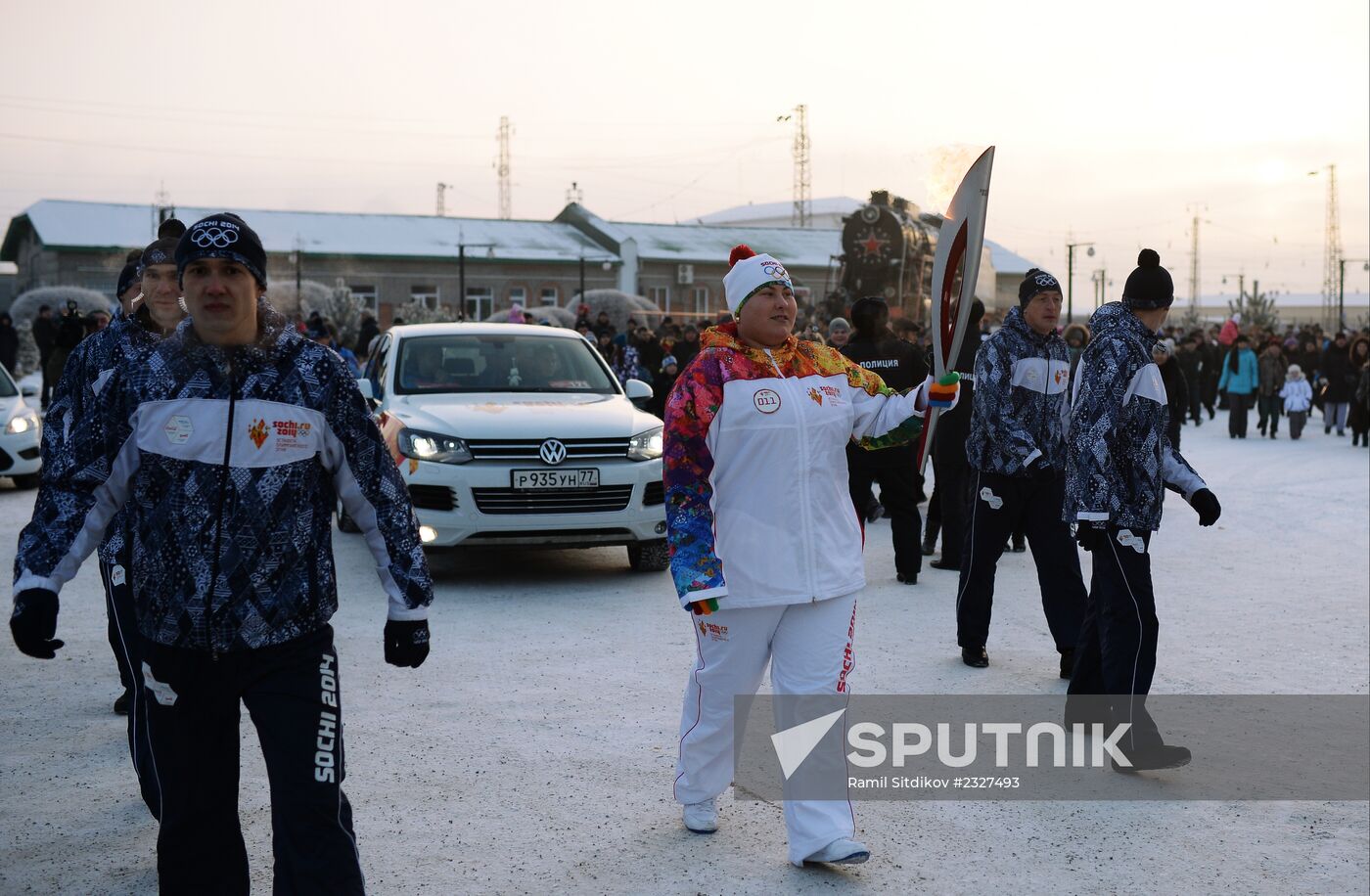 Olympic torch relay. Khakassia