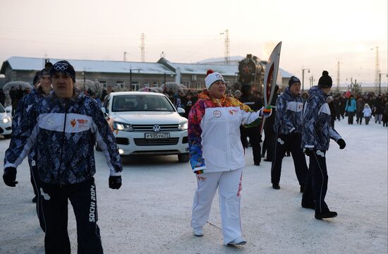 Olympic torch relay. Khakassia