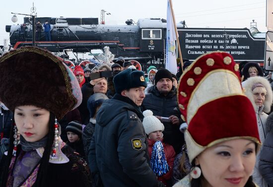 Olympic torch relay. Khakassia