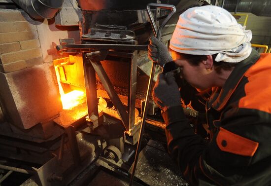 Glass casting factory in Chelyabinsk
