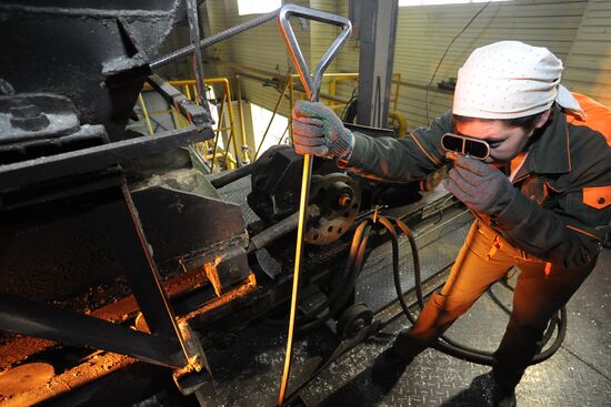 Glass casting factory in Chelyabinsk