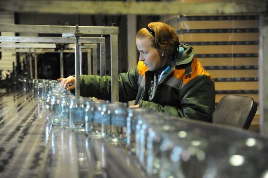 Glass casting factory in Chelyabinsk