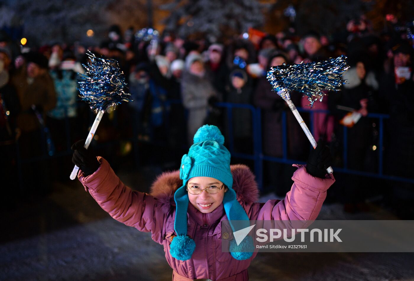 Sochi 2014 Olympic torch relay. Khakassia