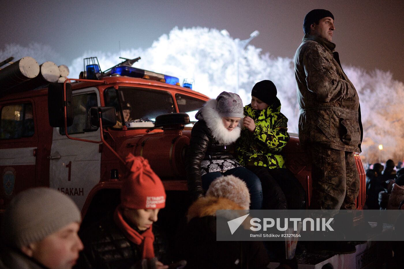 Sochi 2014 Olympic torch relay. Khakassia