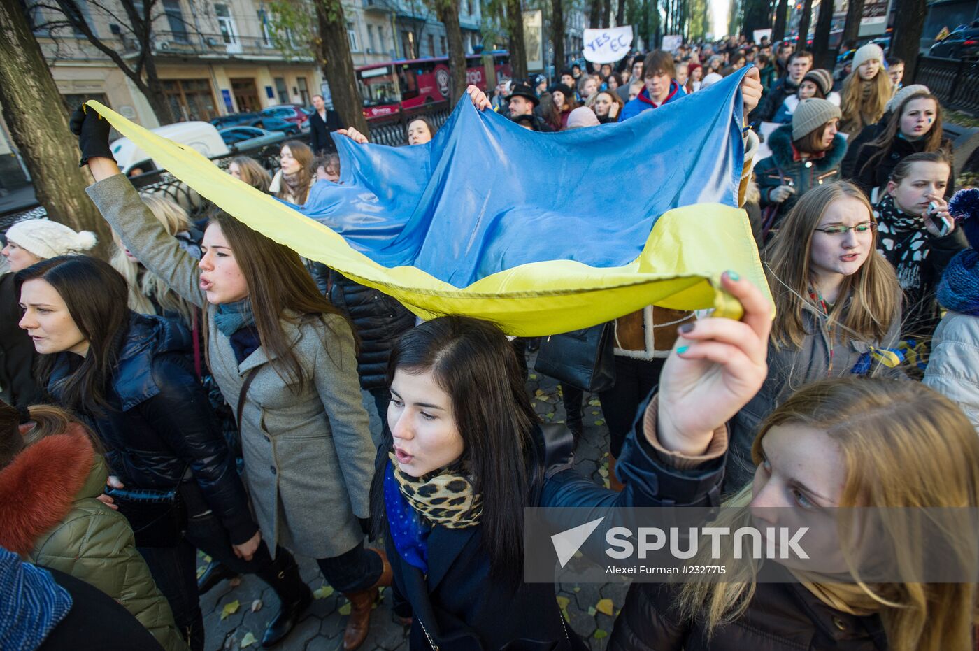 Rally in Ukraine for EU integration