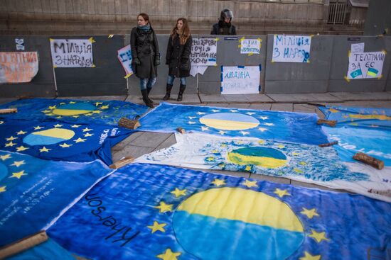 Rally in Ukraine in support of EU integration
