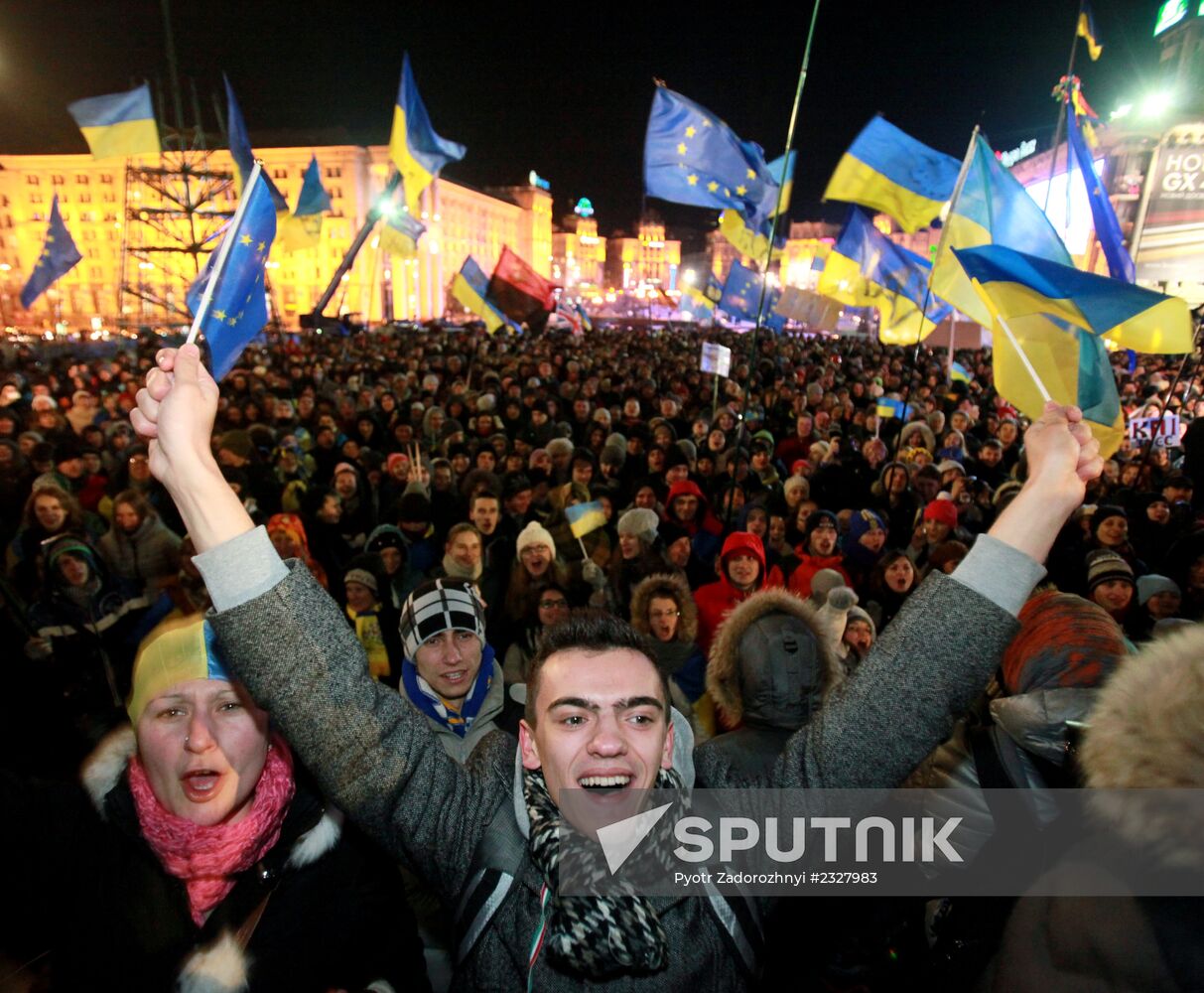 Rally in Ukraine in support of EU integration