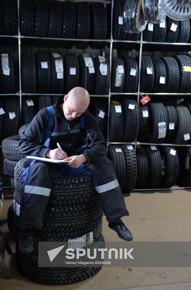 Tire shop operation in Omsk Region
