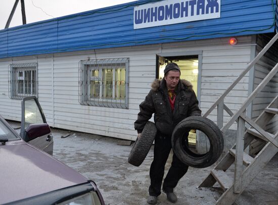 Tire shop operation in Omsk Region