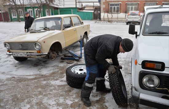 Tire shop operation in Omsk Region