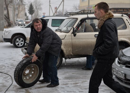 Tire shop operation in Omsk Region