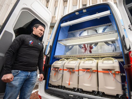 Presentation of mobile laboratory for helping national teams prepare for Olympics