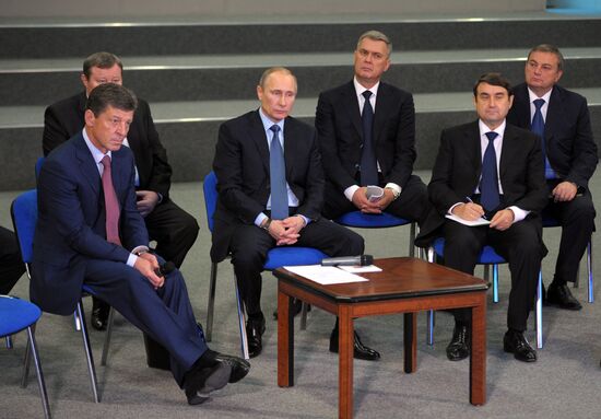 Vladimir Putin at presentation of Olympic facilities in Sochi